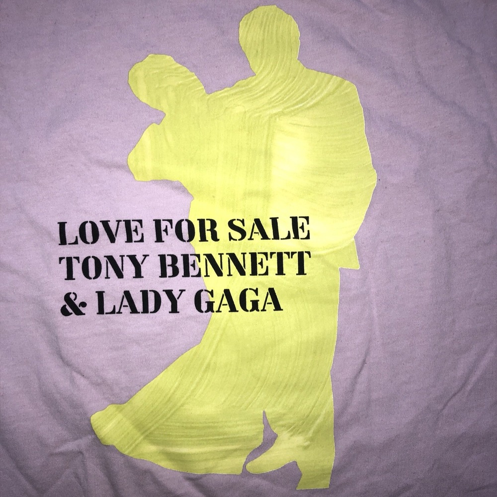 Lady Gaga T Shirt M Pink Love For Sale Tony Bennett Merch NEW - Picture 5 of 7